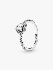 Elevated Heart Ring Sterling silver
