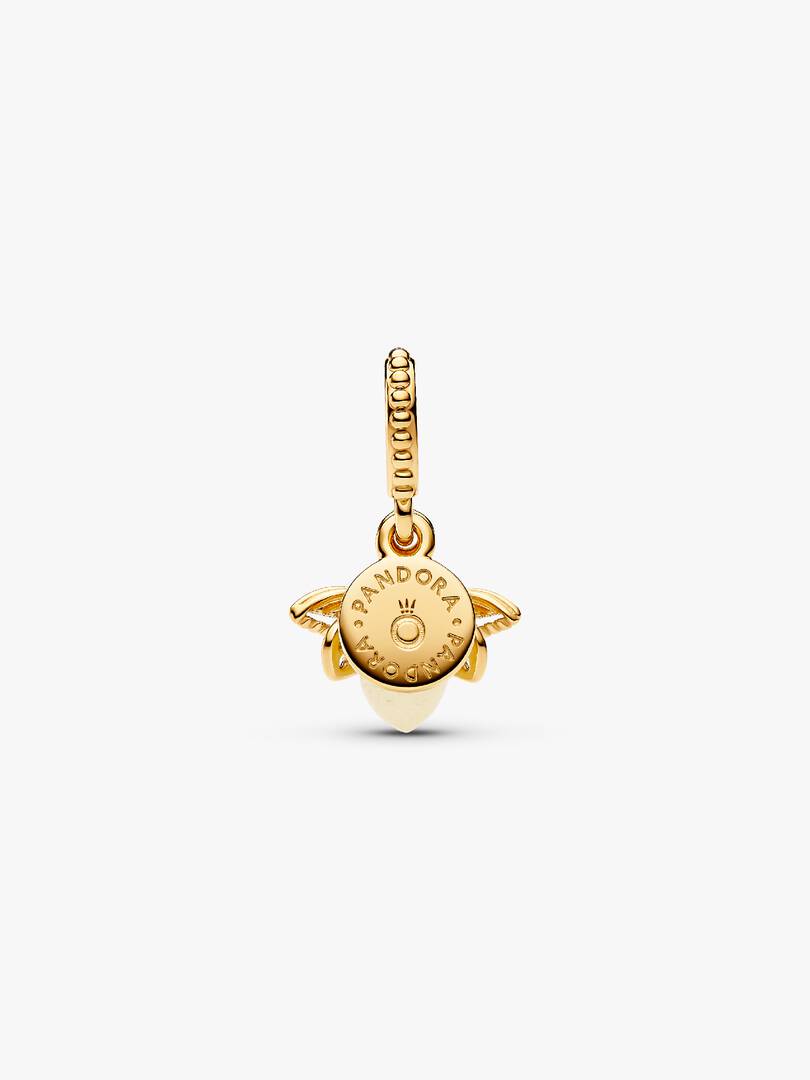 Glow-in-the-dark Firefly Dangle Charm 14k gold plating