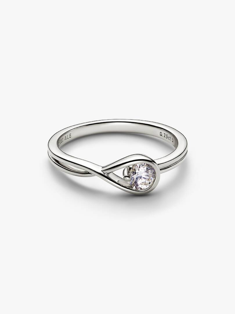 FINAL SALE - Pandora Infinite 14k White Gold Lab-grown Diamond Ring 0.25 ct TW, 14k white gold