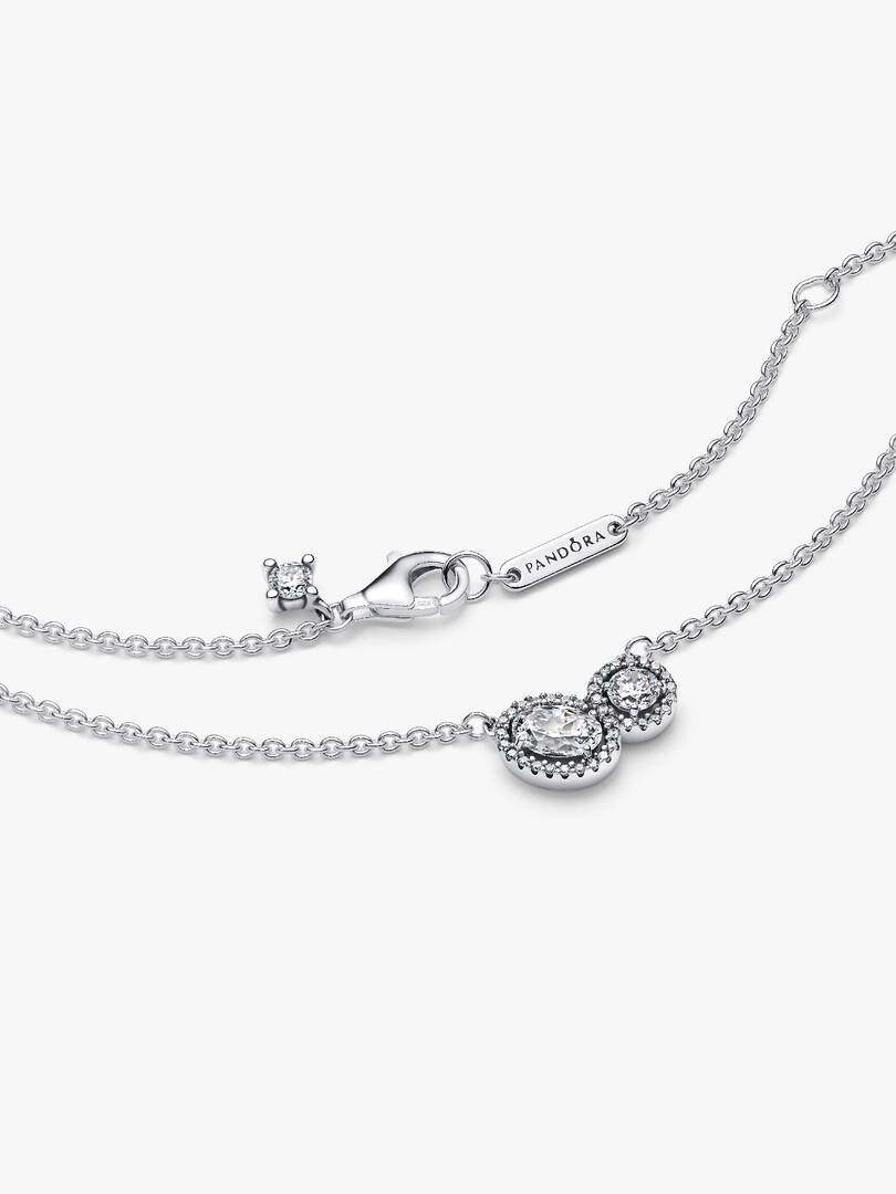 FINAL SALE - Embracing Halo Necklace Sterling silver