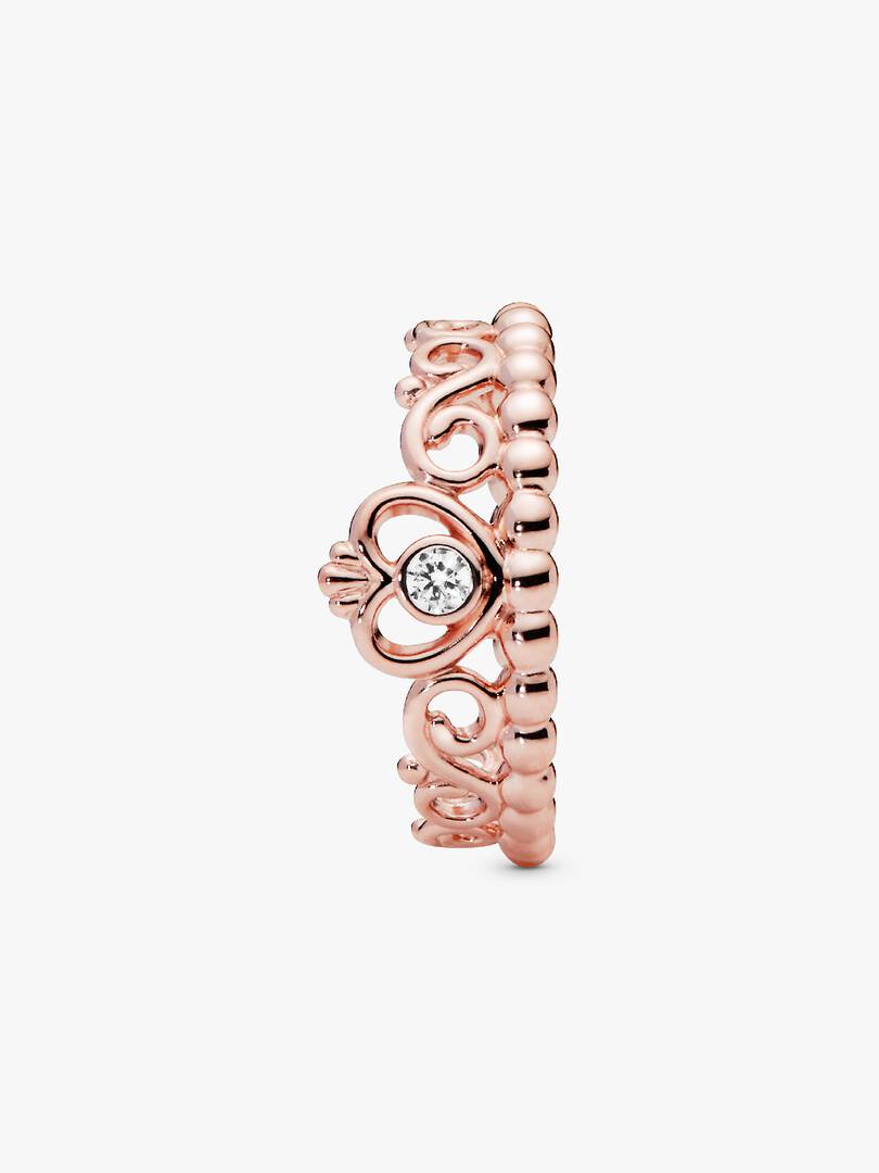 FINAL SALE - Princess Tiara Crown Ring 14k rose gold plating