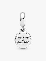 Lucky Four Leaf Clover Dangle Charm Sterling silver
