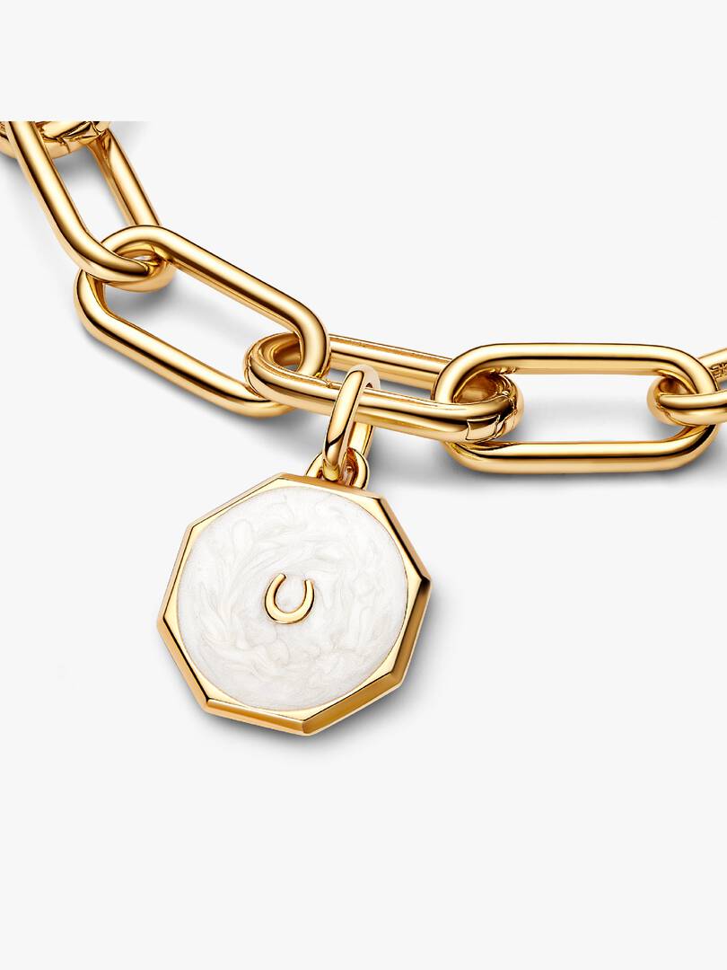 FINAL SALE - Pandora ME Lucky Horseshoe Medallion Charm 14k gold plating