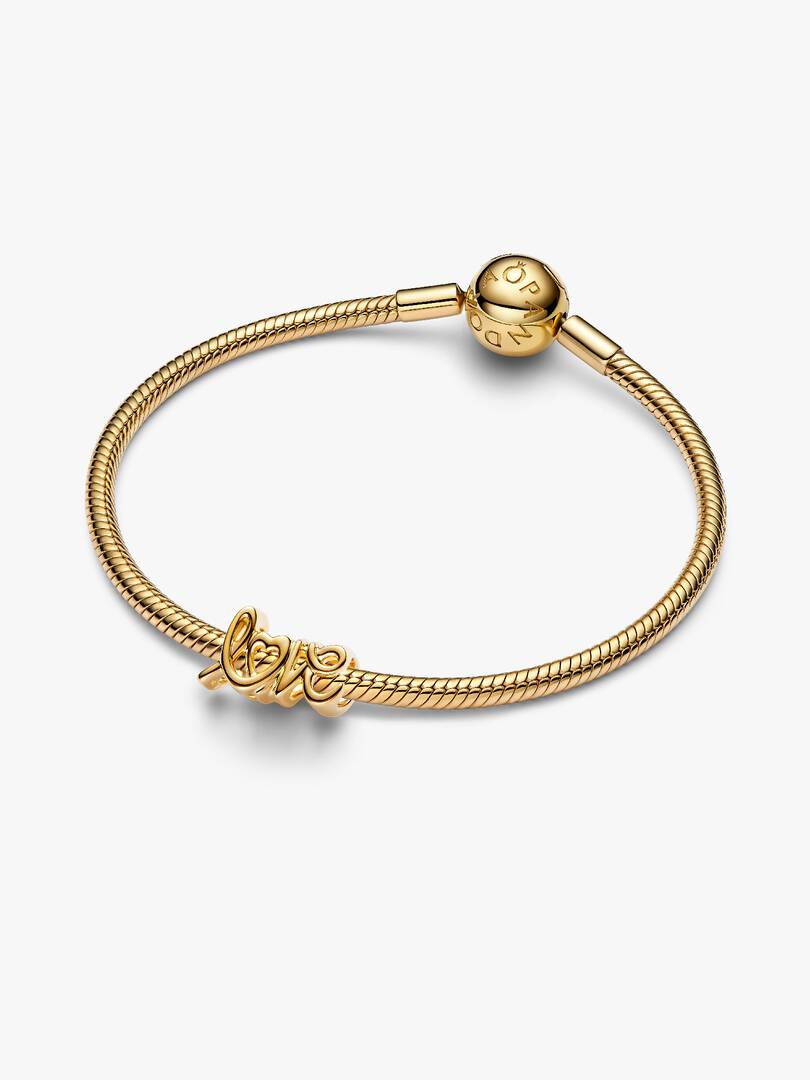Handwritten Love Charm 14k gold plating