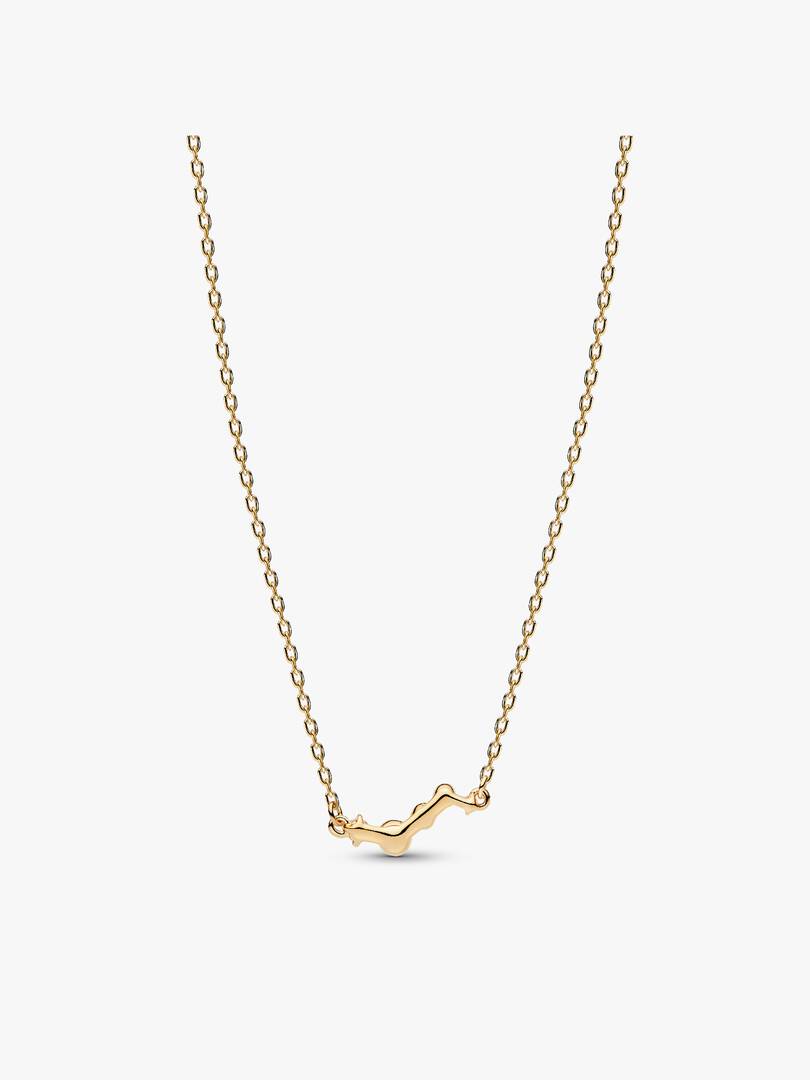 Pandora Era Lab-Grown Diamond Droplet Bar Necklace 0.09 ct TW, 14k gold