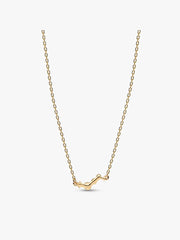 Pandora Era Lab-Grown Diamond Droplet Bar Necklace 0.09 ct TW, 14k gold
