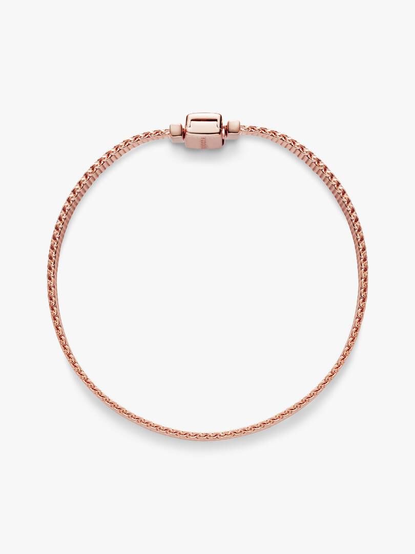 FINAL SALE - Pandora Reflexions™ Mesh Bracelet 14k rose gold plating