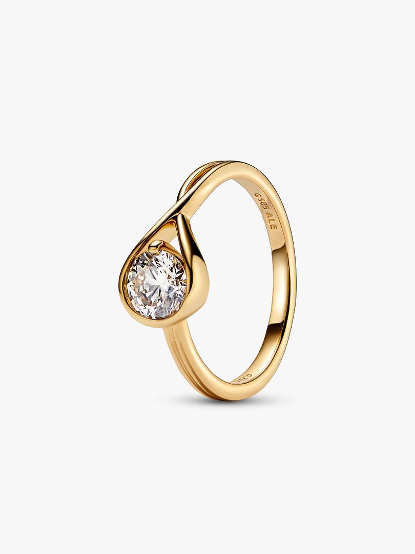 FINAL SALE - Pandora Infinite 14k Gold Lab-grown Diamond Ring 0.75 ct TW, 14k gold