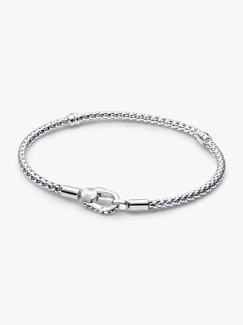 Studded Clasp & Chain Bracelet Sterling silver