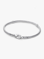 Studded Clasp & Chain Bracelet Sterling silver