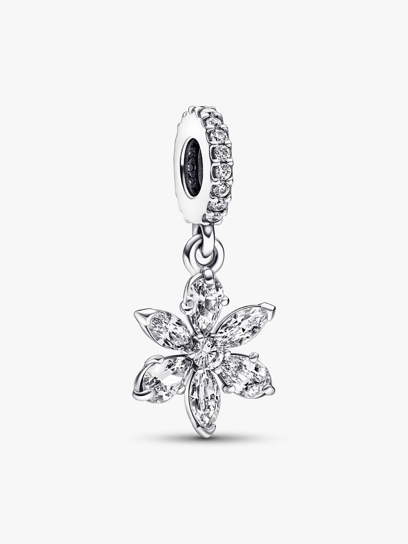 Sparkling Herbarium Cluster Dangle Charm Sterling silver