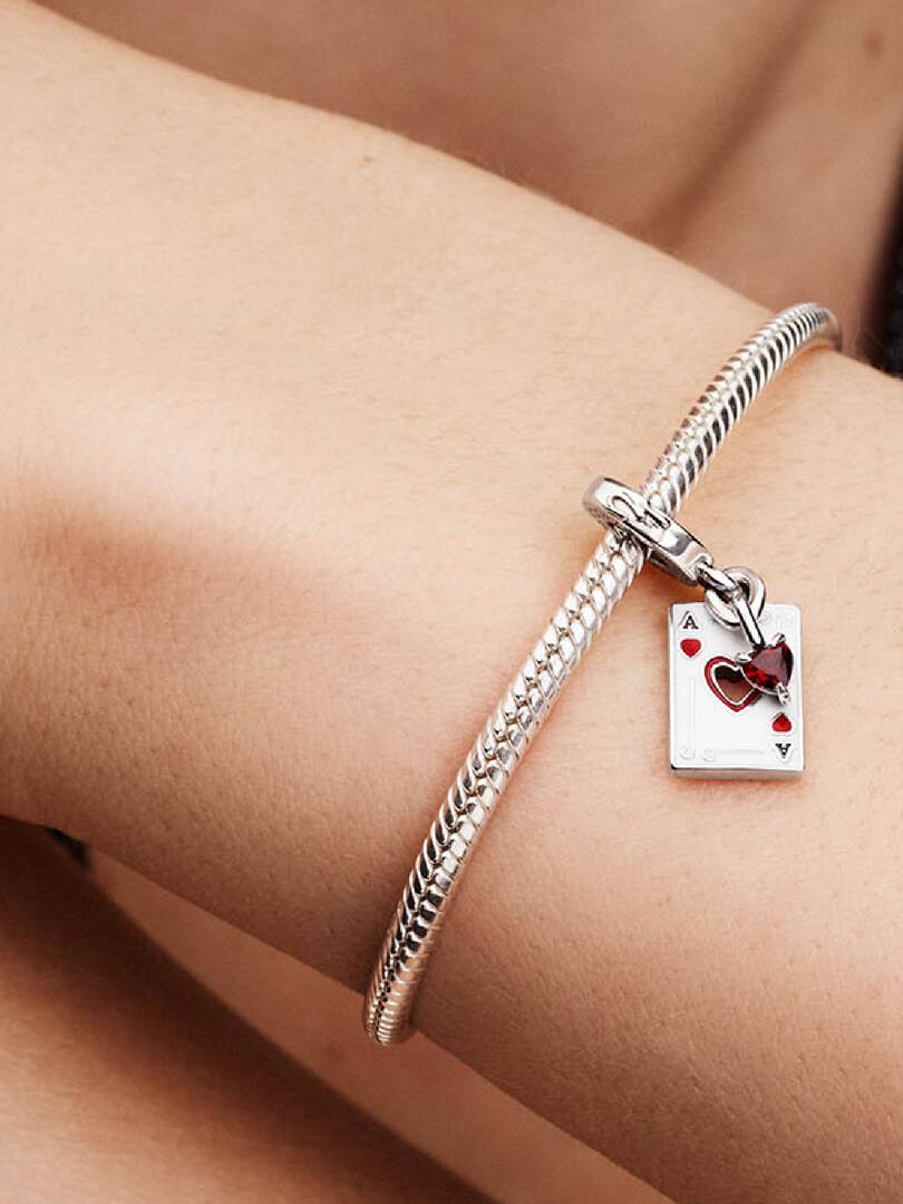 Disney Villains Queen of Hearts Double Dangle Charm Sterling silver