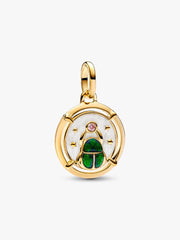 Scarab Beetle Medallion Charm 14k gold plating