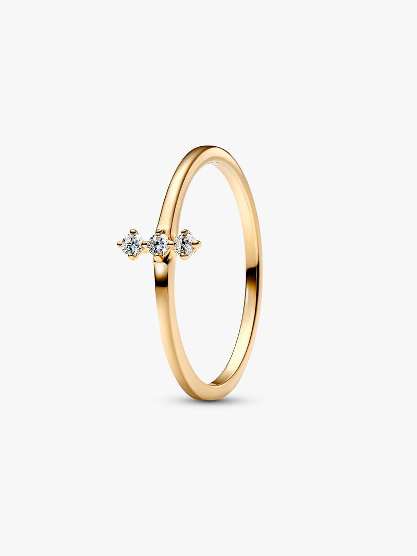 Pandora Era Lab-Grown Diamond Trio Ring 0.07 ct TW, 14k gold