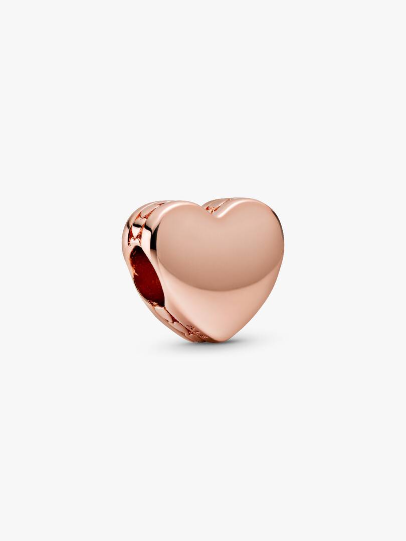 Engravable Heart Charm 14k rose gold plating