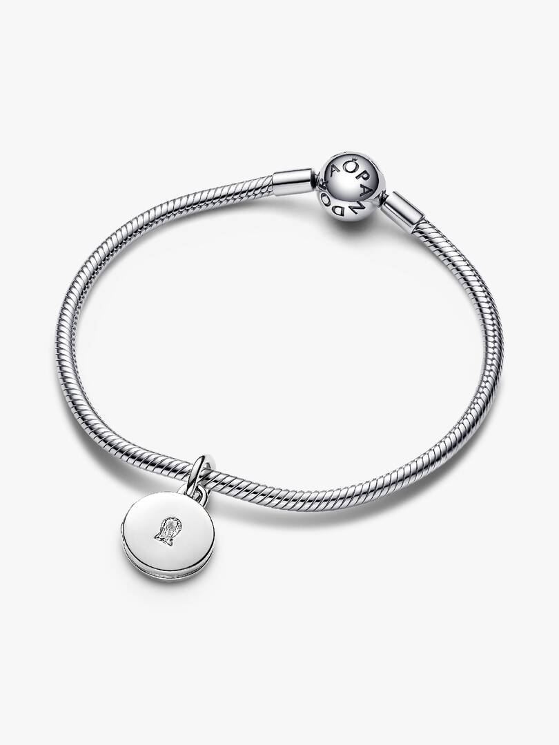 Openable & Engravable Love Locket Dangle Charm Sterling silver