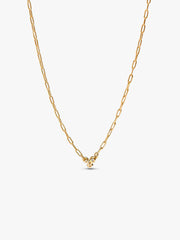 Pandora Era Lab-Grown Diamond Cluster Paperclip Chain Necklace 0.10 ct TW, 14k gold