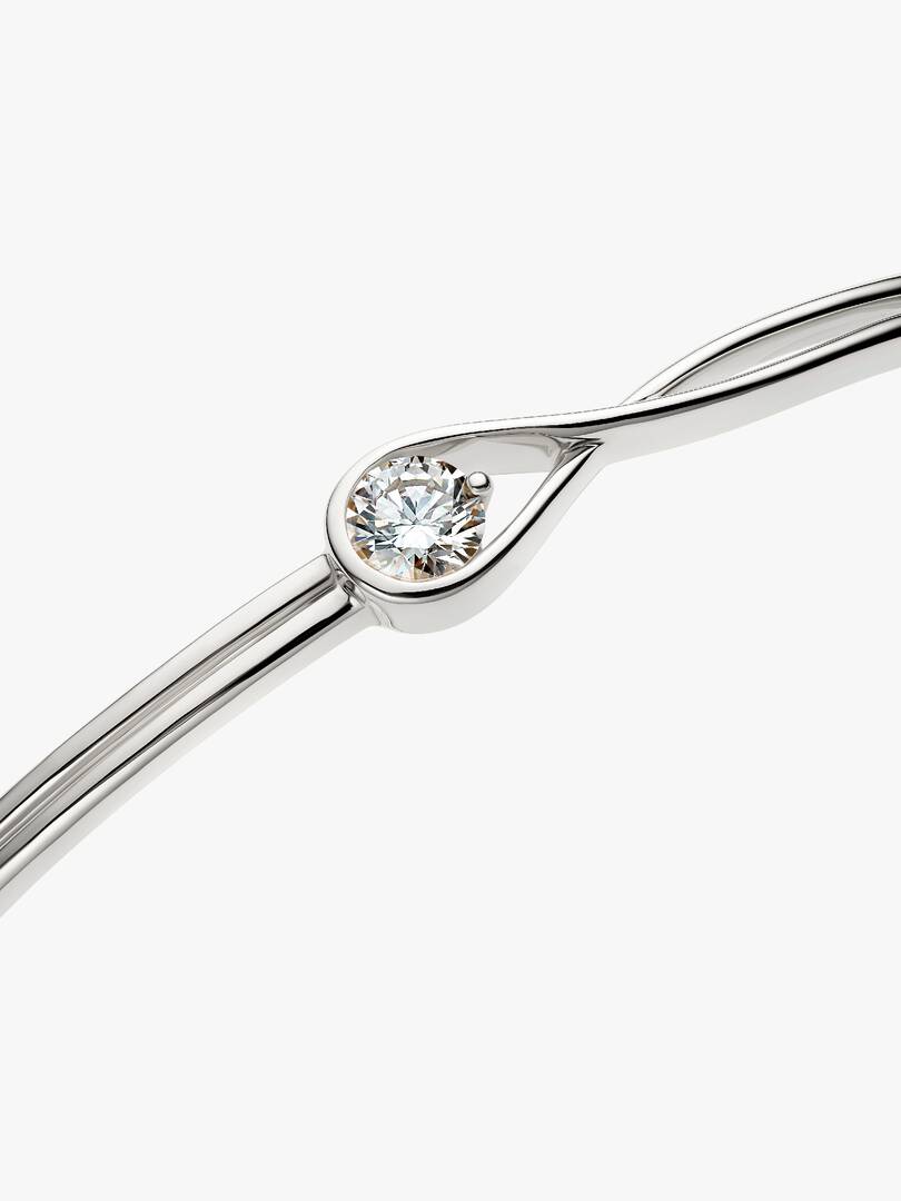 FINAL SALE - Pandora Infinite 14k White Gold Lab-grown Diamond Bangle 0.50 ct TW, 14k white gold