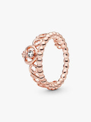 FINAL SALE - Princess Tiara Crown Ring 14k rose gold plating
