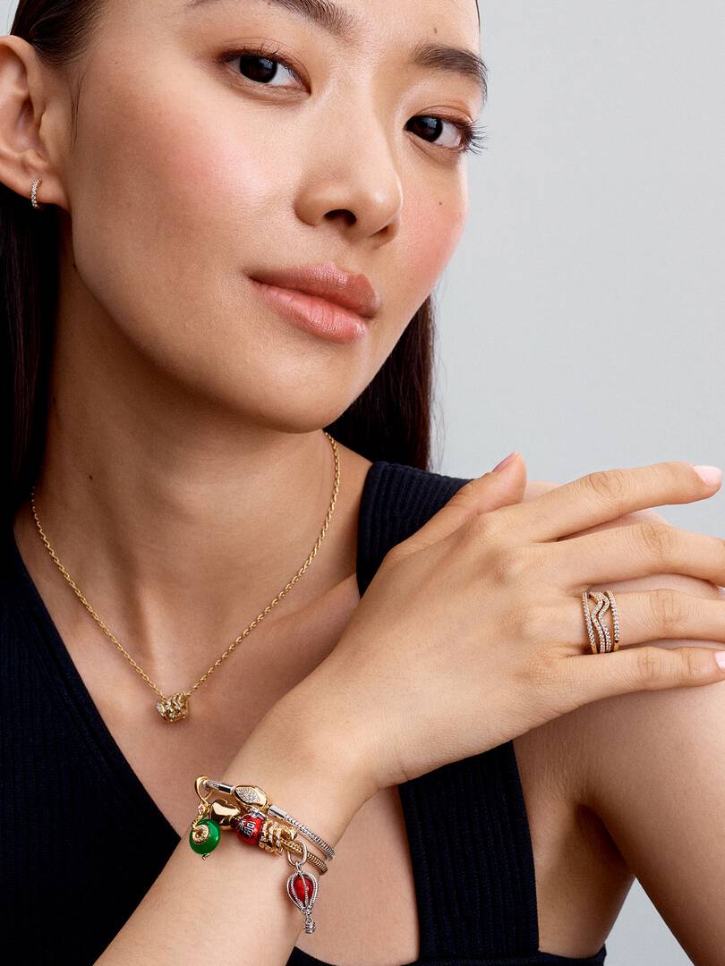Sparkling Wave Ring 14k gold plating