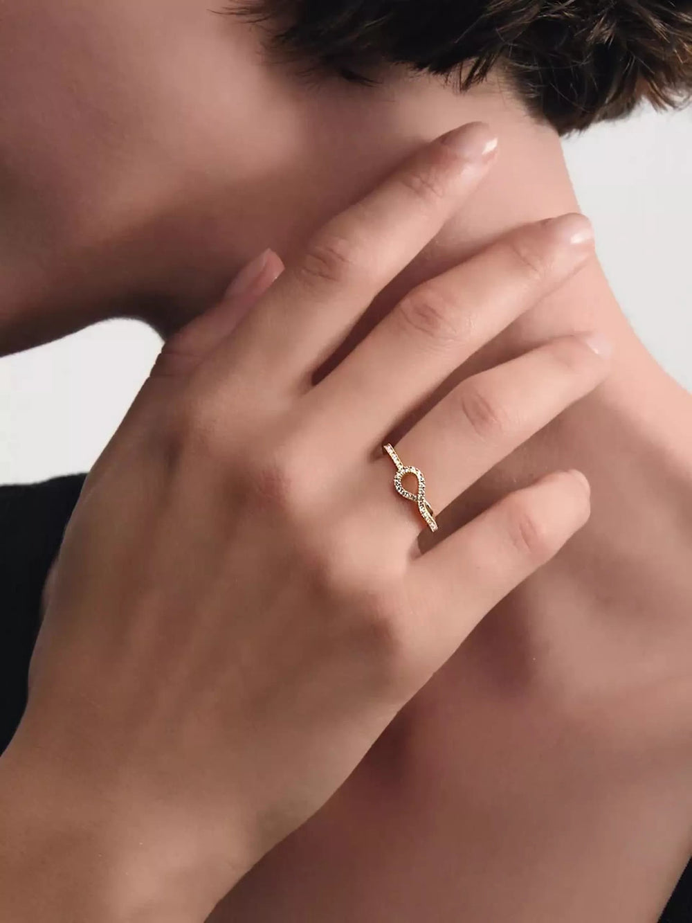 Pandora Infinite Lab-grown Diamond Pavé Ring 0.19 ct TW, 14k gold