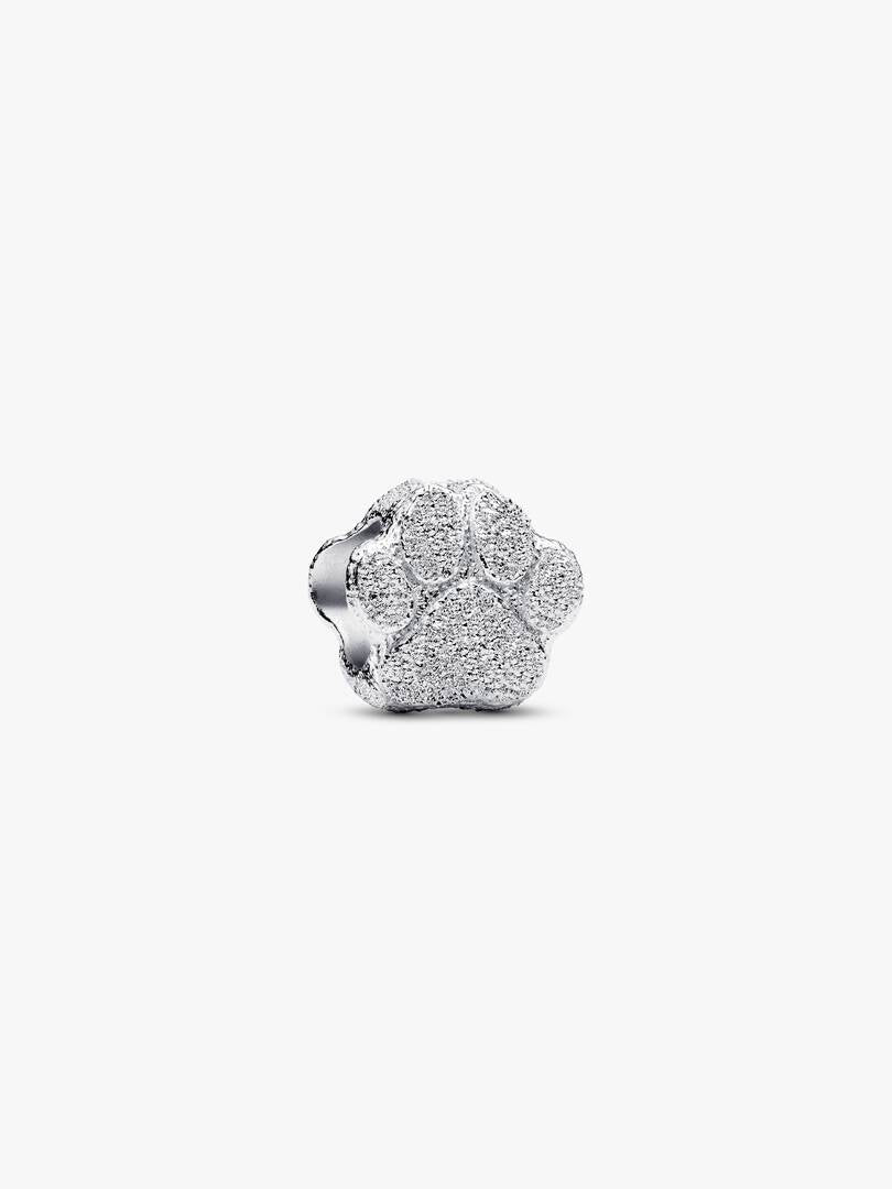 Textured Paw Mini Charm Sterling silver