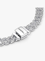 Pavé Cuban Chain Bracelet Sterling silver
