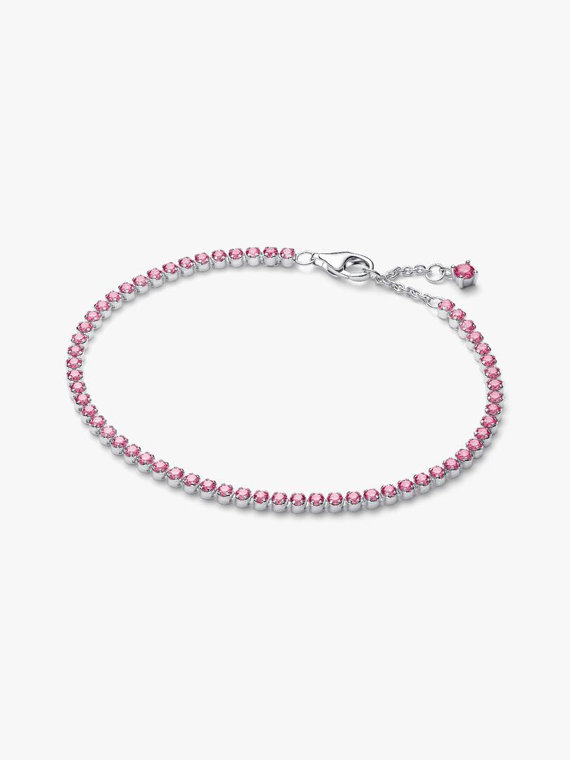 Pink Small Tennis Bracelet Sterling silver