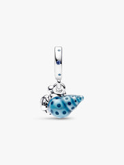 Glow-in-the-dark Hermit Crab Dangle Charm Sterling silver