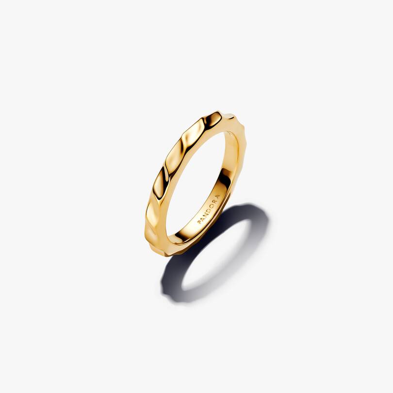 Two-Tone Ripple Effect Ring Set 2 Quantity