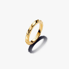 Two-Tone Ripple Effect Ring Set 2 Quantity