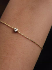Pandora Era Bezel 14k Gold Lab-grown Diamond Chain Bracelet 0.15 ct TW, 14k gold