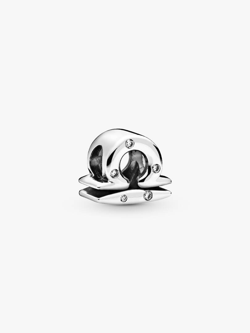 Sparkling Libra Zodiac Charm Sterling silver