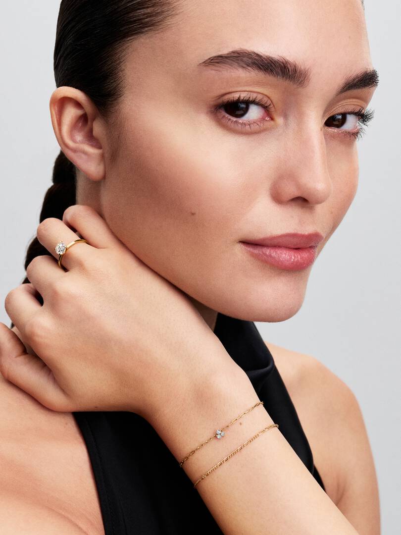Pandora Era Figaro Chain Bracelet 14k gold