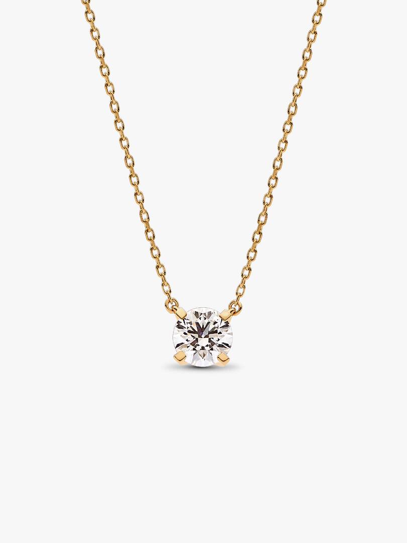 Pandora Era 14k Gold Lab-grown Diamond Pendant Necklace 1.00 ct TW, 14k gold
