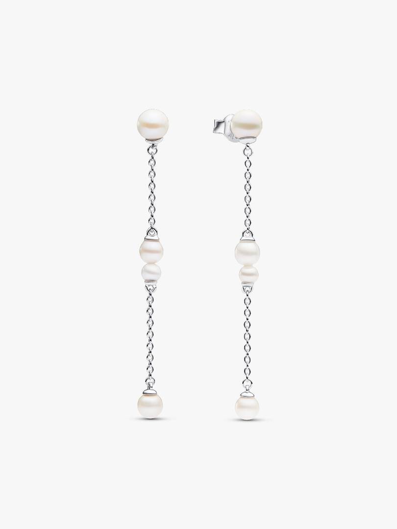 FINAL SALE - Treated Freshwater Cultured Pearl Drop Earrings Sterling silver