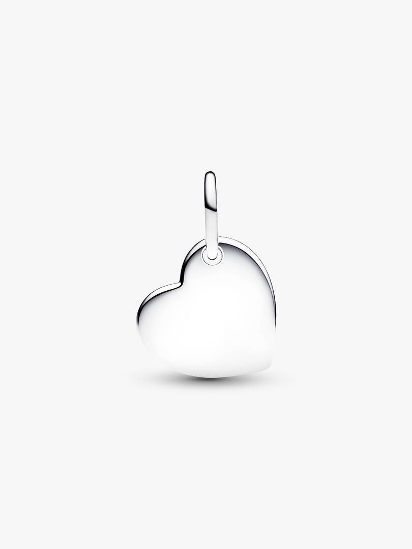 November Engravable Honey Stone Heart Dangle Charm Sterling silver