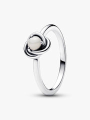 June Birthstone Eternity Circle Ring Sterling silver