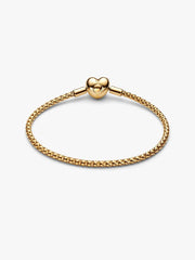 Heart Clasp Studded Chain Bracelet 14k gold plating