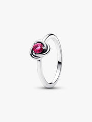October Pink Eternity Circle Ring Sterling silver
