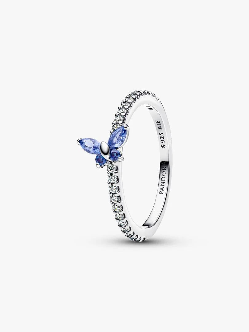 Sparkling Butterfly Ring Sterling silver