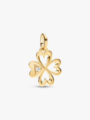 Pandora ME Heart Four-leaf Clover Medallion Charm 14k gold plating