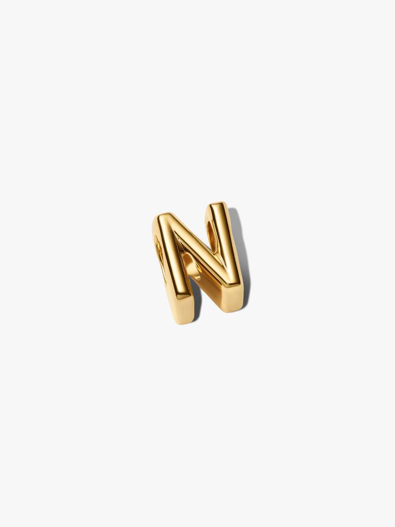 Letter N Alphabet Charm 14k gold plating