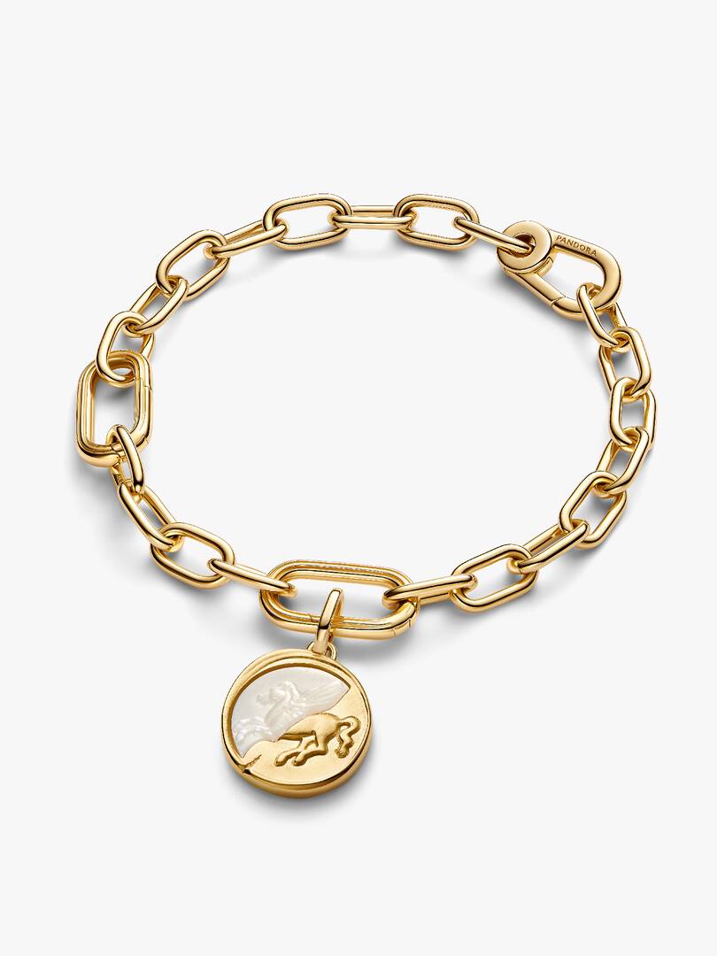 Pegasus Medallion Charm Sterling silver, 14k gold plating