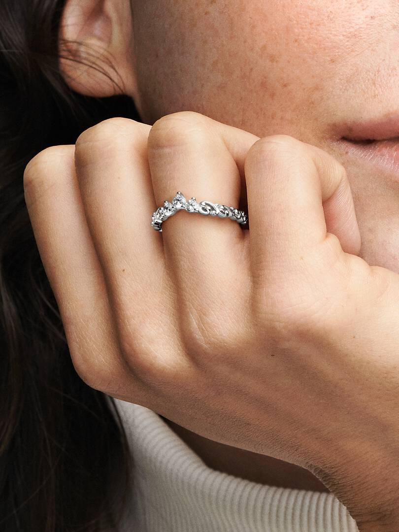 Regal Swirl Tiara Ring Sterling silver