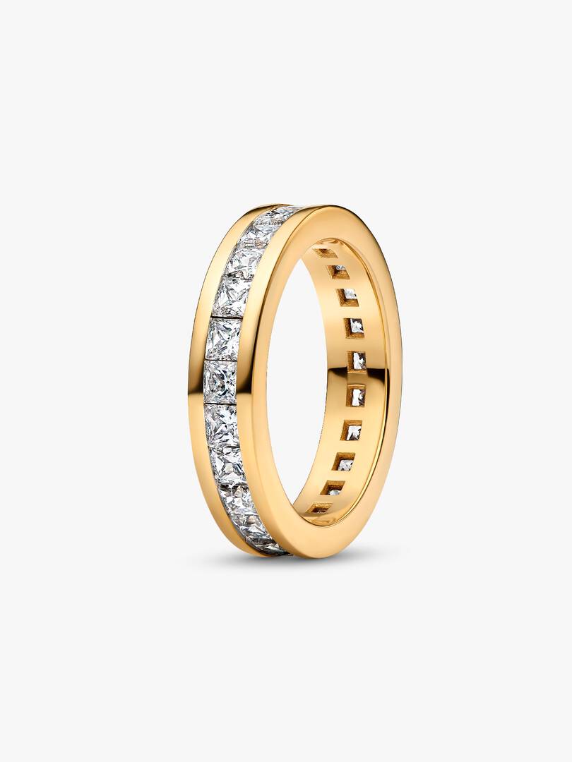 Eternity Channel Ring 14k gold plating