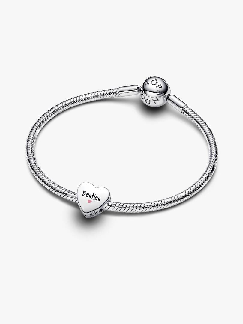 Besties Heart Charm Sterling silver