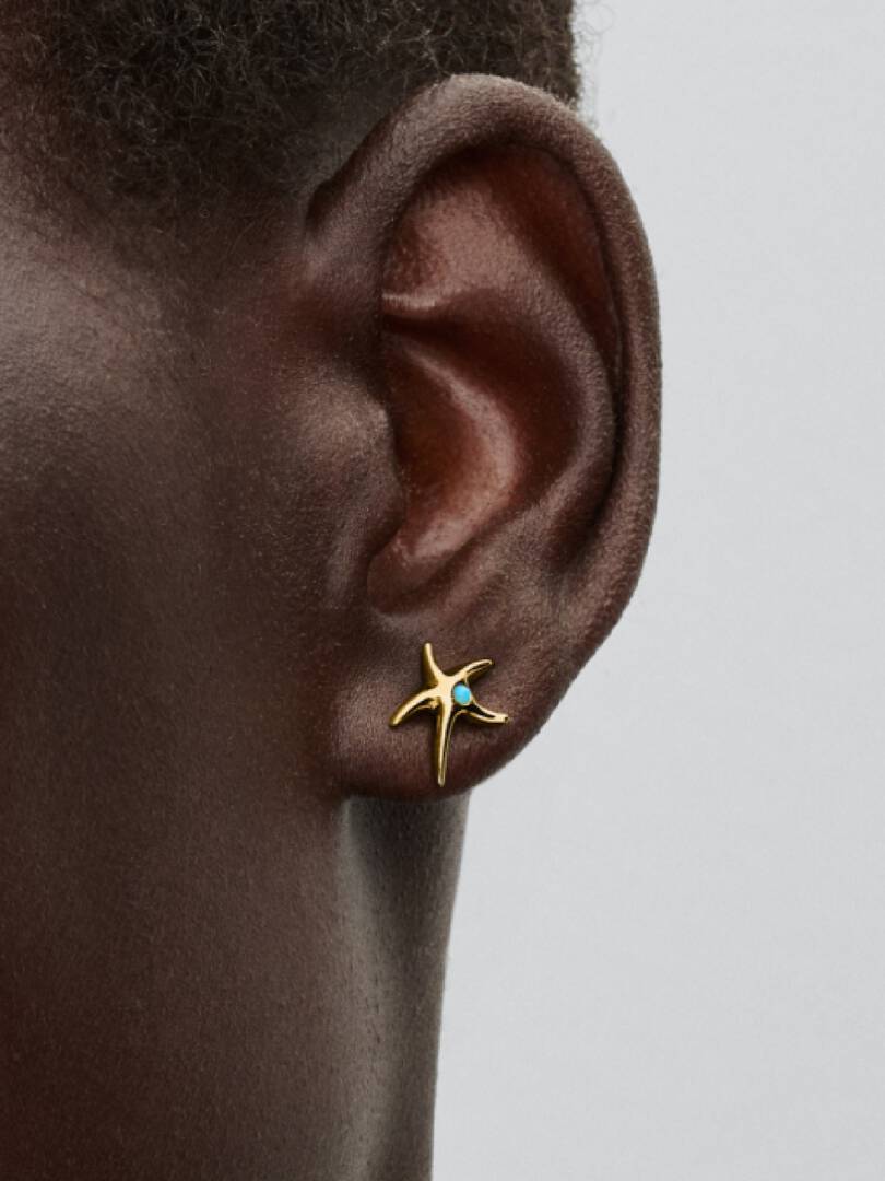 Rippled Ear Cuff 14k gold plating