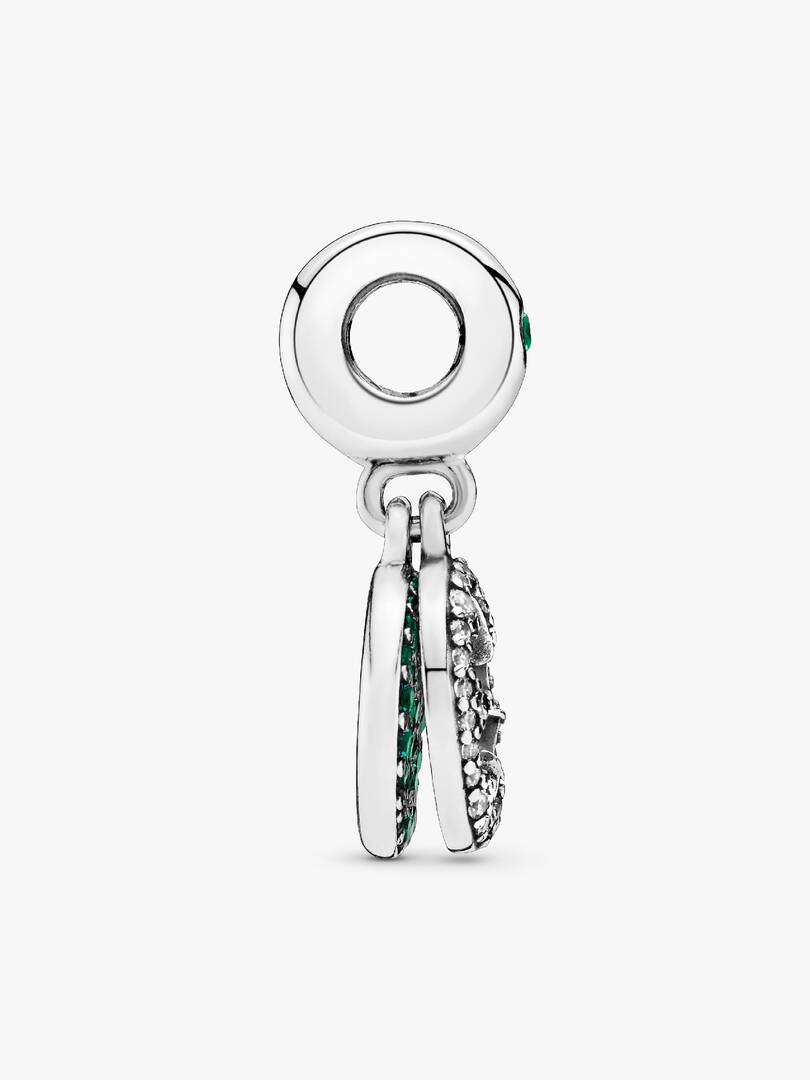 Lucky Four Leaf Clover Dangle Charm Sterling silver