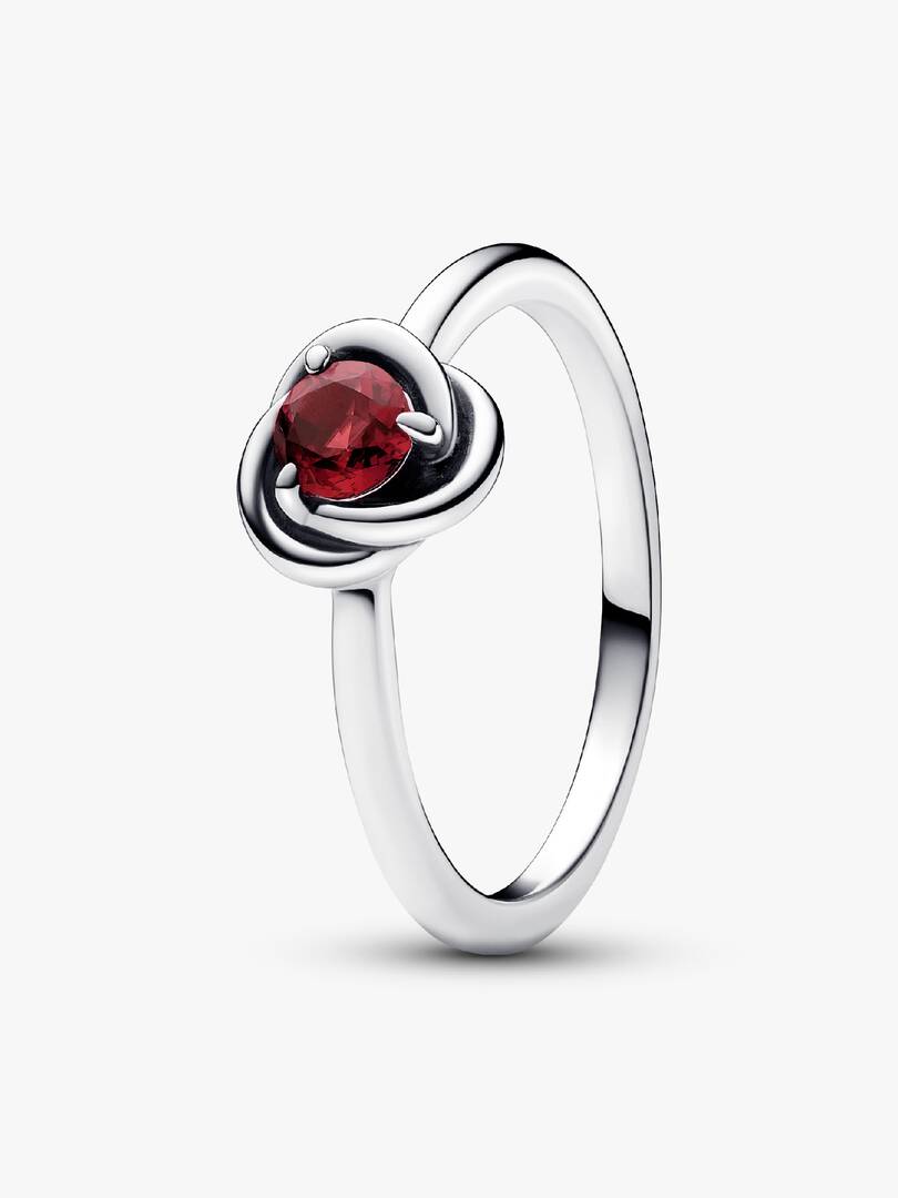 July Birthstone Eternity Circle Ring Sterling silver